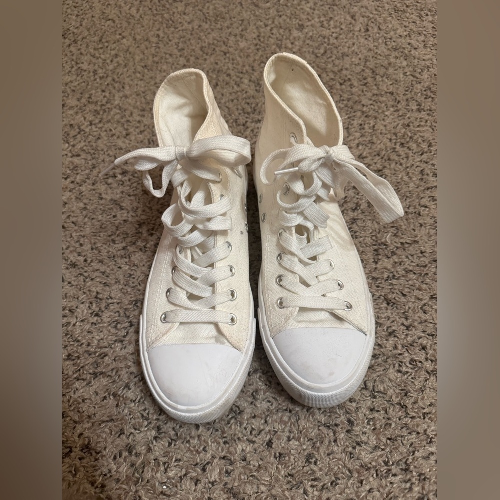 Classic White High-Top Sneakers